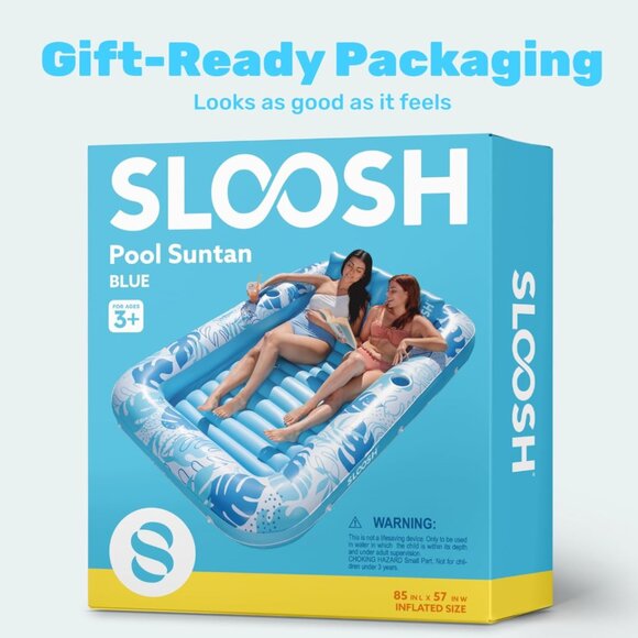 SLOOSH Inflatable Lounger Float, 85" x 57" Extra Large Pool Floats | NIB | - Picture 10 of 12